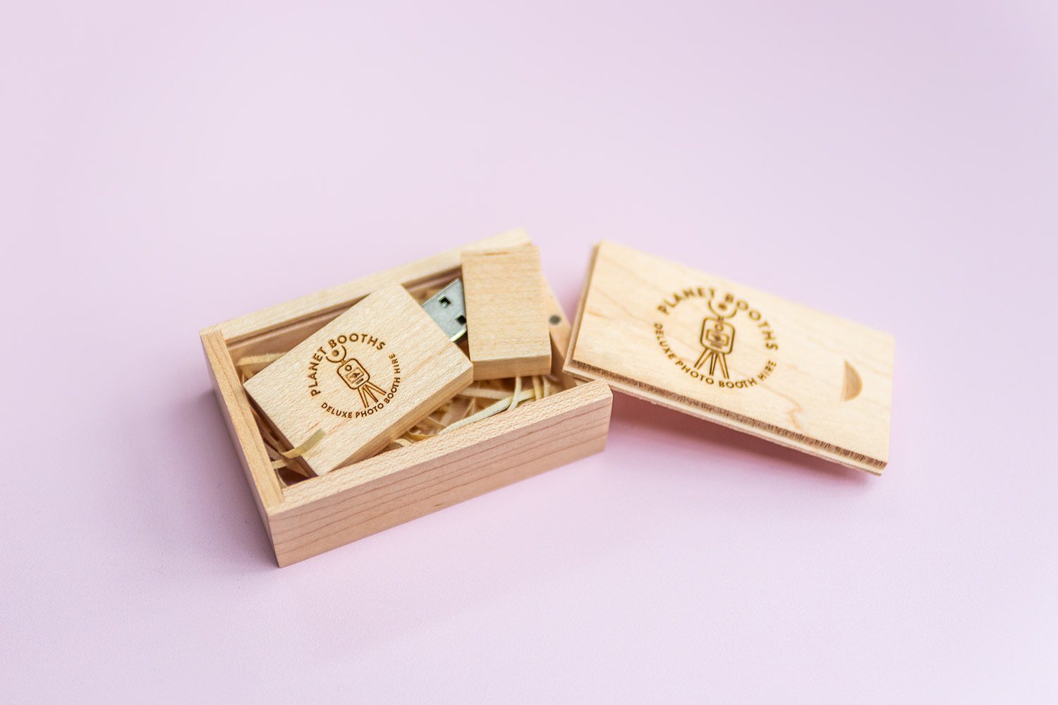 Planet Booths Wooden USB Stick