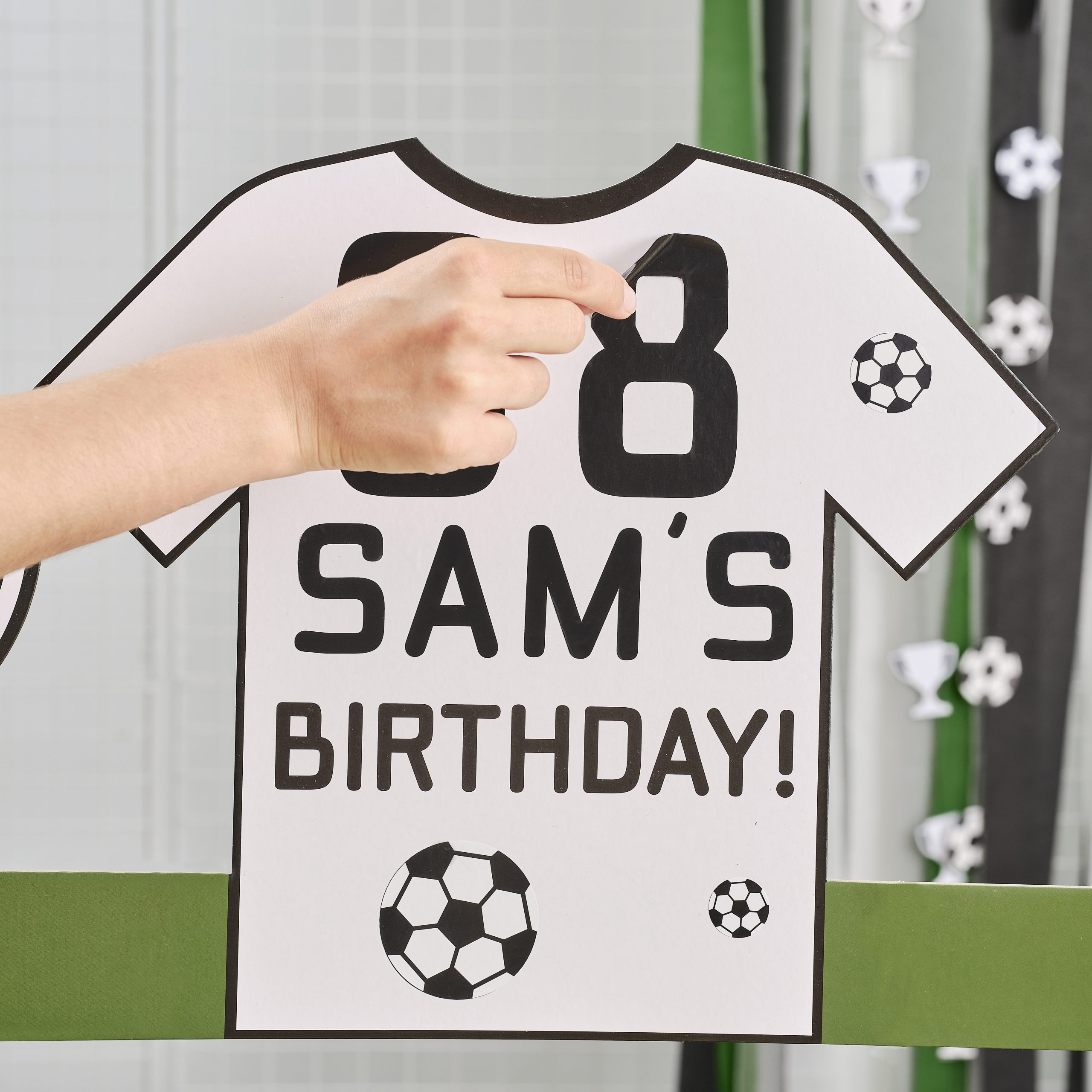 Customisable Football Party Photo Booth Frame - Image 3